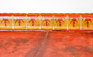 INDIAN PAINTED AND PARCEL-GILT LOW TABLE