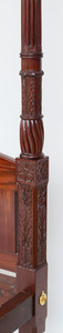 FEDERAL CARVED MAHOGANY TALL-POST BEDSTEAD