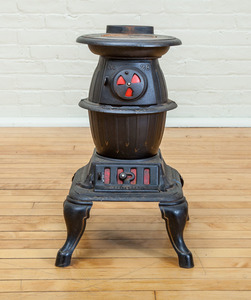SMALL CAST-IRON POT-BELLIED STOVE