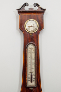 George III Inlaid Mahogany Banjo Barometer