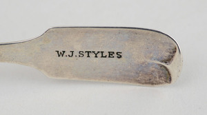 Set of Seven Federal Crested Silver Coffee Spoons