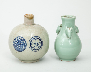 Chinese Celadon Glazed Porcelain Small Pear-Form Vase