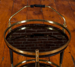 Round Rolling Serving Cart