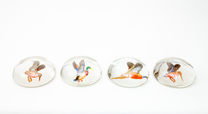 Group of Four Glass Paperweights