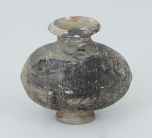 Chinese Archaic Grey Pottery Cocoon Vase