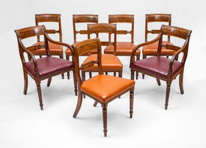 Set of Eight Regency Mahogany Chairs