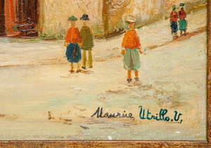 After Maurice Utrillo (1883-1955): Le Remise de Voitures D'Enfants, Rue Lamarck a Monmartre