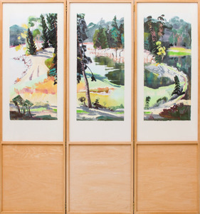 Joellyn Duesberry (b. 1944): Three-Panel Folding Screen