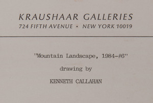 Kenneth Callahan (1905-1986): Mountain Landscape #6