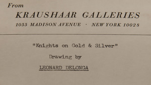 Leonard De Longa (1925-1990): Knights on Gold and Silver