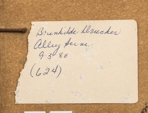 Brunhilde Drucker: Alley Scene