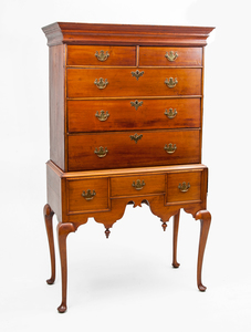 CHIPPENDALE CHERRY HIGHBOY, CONNECTICUT