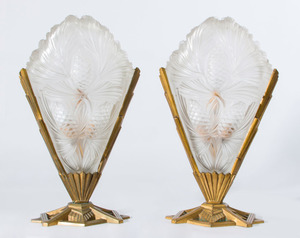 Sabino Paris, Pair of Art Deco Table Lamps