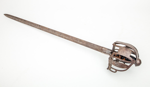 LEATHER-HANDLED STEEL SWORD, POSSIBLY SCOTTISH
