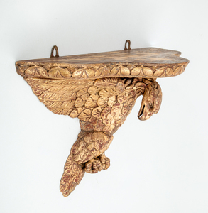 FEDERAL STYLE CARVED GILTWOOD EAGLE-FORM WALL BRACKET