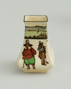 GROUP OF THREE ROYAL DOULTON POTTERY TABLE ARTICLES, ILLUSTRATED FROM CHARLES CROMBIE'S RULES OF GOLF