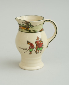 GROUP OF THREE ROYAL DOULTON POTTERY TABLE ARTICLES, ILLUSTRATED FROM CHARLES CROMBIE'S RULES OF GOLF