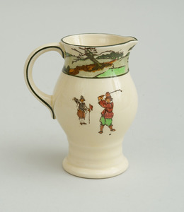 GROUP OF THREE ROYAL DOULTON POTTERY TABLE ARTICLES, ILLUSTRATED FROM CHARLES CROMBIE'S RULES OF GOLF