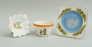 THREE ENGLISH TRANSFER-PRINTED POTTERY ARTICLES