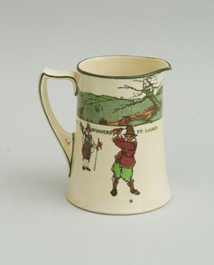 ROYAL DOULTON GLAZED POTTERY PITCHER, ILLUSTRATED FROM CHARLES CROMBIE'S RULES OF GOLF