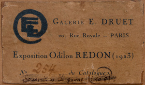 ODILON REDON (1840-1916): SOUVENIR DE LA GUERRE