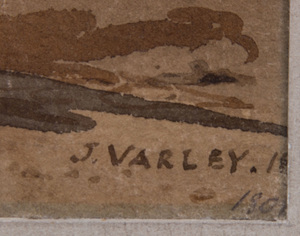 JOHN VARLEY (1778-1842): MOUNTAINOUS LANDSCAPE WITH LAKE