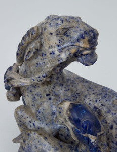 Chinese Lapis Lazuli Model of Ram and Baby
