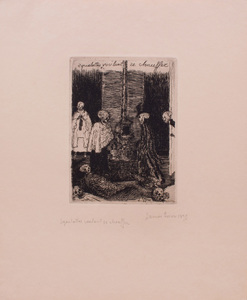 JAMES ENSOR (1860-1949): SQUELETTES VOULANT SE CHAUFFER