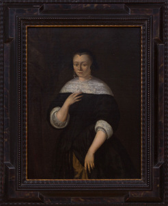 ATTRIBUTED TO HENDRICK VERSCHURING (1627-1690): PORTRAIT OF THE ARTIST'S WIFE, NÉE ADRIANA VAN FOREST