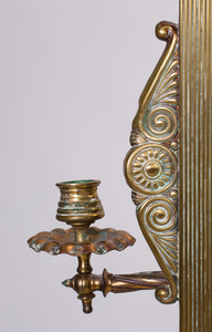 Edwardian Brass Shaving Mirror 