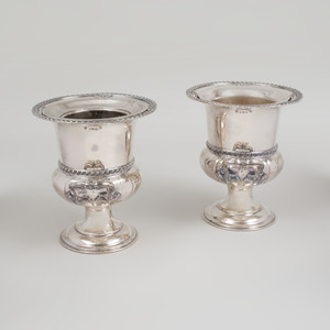 Pair of Silver Plate Wine Coolers