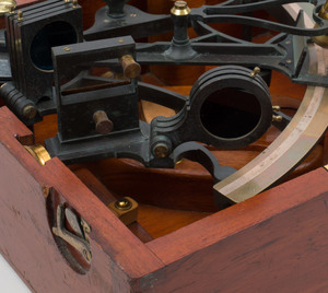 Heath and Co. Curve-Bar Sextant, in a Fitted Wood Box