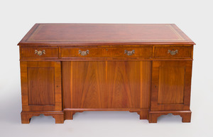 George III Style Walnut Partner's Desk