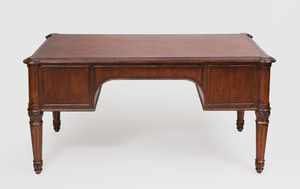 Regency Style Mahogany Desk, of Recent Manufacture