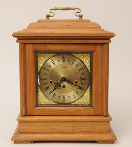 Franz Mermte Oak Mantel Clock, in the Georgian Style