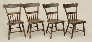 Set of Six Federal Painted Side Chairs