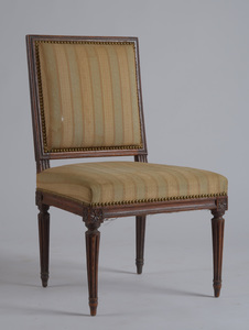 Louis XVI Carved Walnut Side Chair