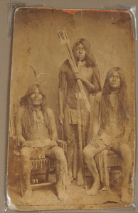 ATTRIBUTED TO E.A. BONNIE (C. 1880): THREE YUMA INDIANS IN NATIVE DRESS