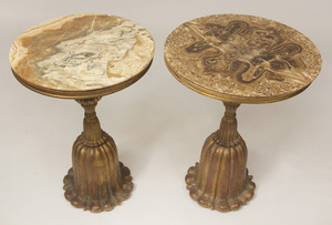 Pair of Decorative Carved Giltwood Guéridons