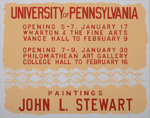 John Stewart: University of Pennsylvania Opening; and Untitled