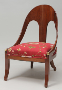 Pair of Regency Style Mahogany and Parcel-Gilt Klismos Chairs, 20th Century