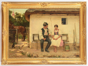 ATTRIBUTED TO ARTHUR VON FERRARIS (1856-1936/40): AN AFTERNOON RESPITE