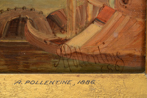 ALFRED POLLENTINE (1836-1890): VIEW OF THE GRAND CANAL, SANTA MARIA DELLA SALUTE, VENICE