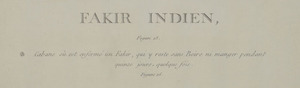19TH CENTURY SCHOOL: FAKIR INDIENS: FIVE PLATES