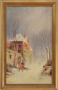 GEORGE WASHINGTON NICHOLSON (1832-1912): WINTER SCENE