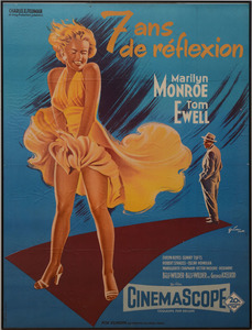Two French Movie Posters: 7 Ans de Reflexion (The Seven Year Itch); and Orfeu Negro (Black Orpheus)