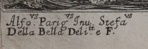STEFANO DELLA BELLA (1610-1664): SECONDA SCENA SELVA DI DIANA; AND QARTA SCENA DE MARE