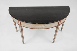 Italian Neoclassical Painted Demilune Table