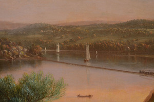 HENRY ARY (1802-1859): VIEW OF MOUNT MERINO AND SOUTH BAY, HUDSON, NY, AUTUMN TWILIGHT