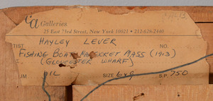 HALEY LEVER (1876-1958): FISHING BOAT, NANTUCKET, MASSACHUSETTS